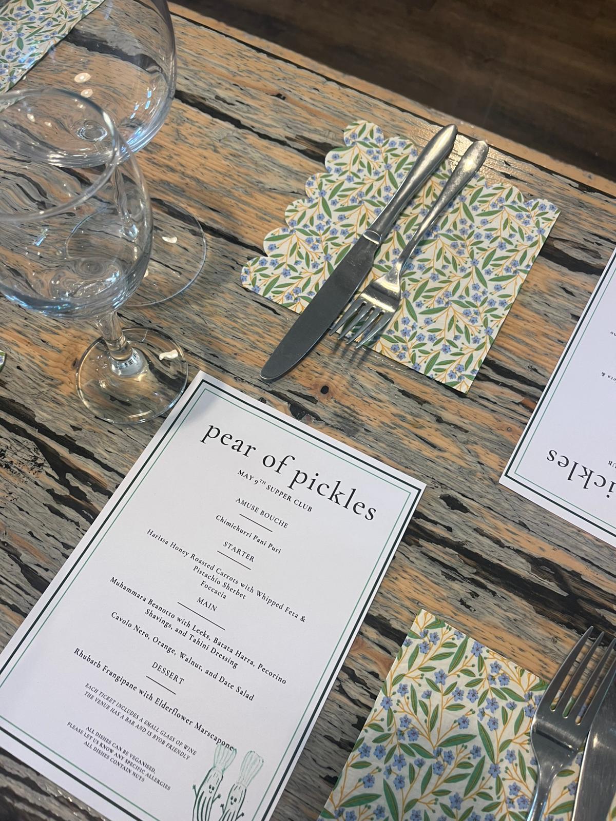 Past menu preview